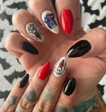 Load image into Gallery viewer, Stranger Things Hellfire Club clear nail decals