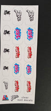 Load image into Gallery viewer, Graffiti Love Clear Nail Decals