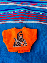Load image into Gallery viewer, Posada day of the dead musician bright orange Labubu tshirt