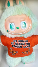 Load image into Gallery viewer, No one is illegal Monarch Butterfly fall orange Labubu tshirt