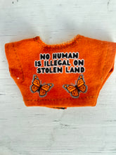 Load image into Gallery viewer, No one is illegal Monarch Butterfly fall orange Labubu tshirt