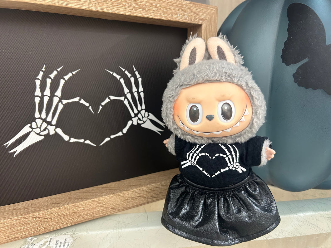 Labubu Halloween Skeleton Hands tshirt