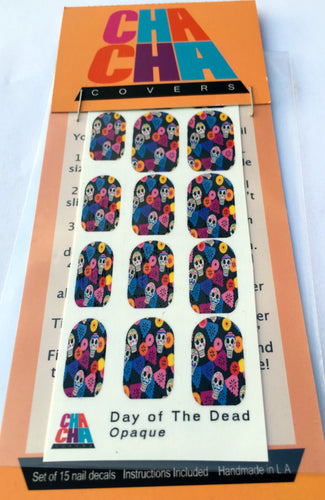 Day of the Dead Skulls and Papel Picado Nail Decals