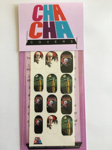 Scary Clown Halloween Nail Decals