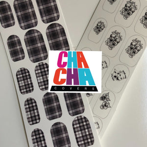 Chola Sad girl plaid nail decals