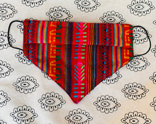 Load image into Gallery viewer, Mexican Textile Bandanita Antigua Red Bandana Mask