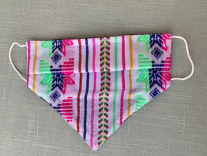 Mexican Textile Bandanita La Playa Blanca Bandana Mask