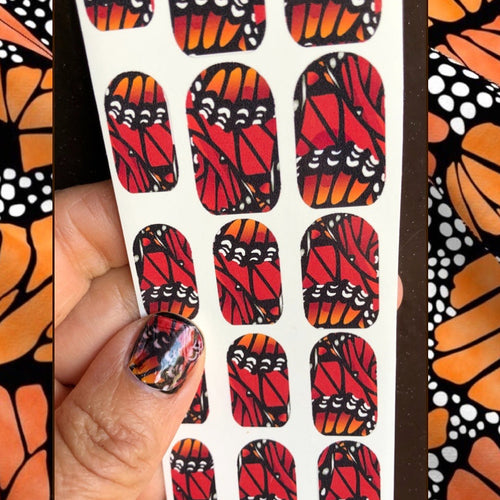 Monarch Butterfly Nail Decals