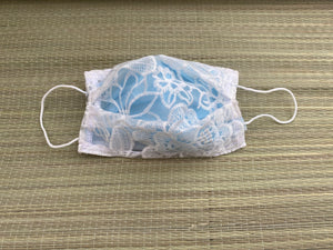 White Floral Lace Face mask cover for surgical square mask