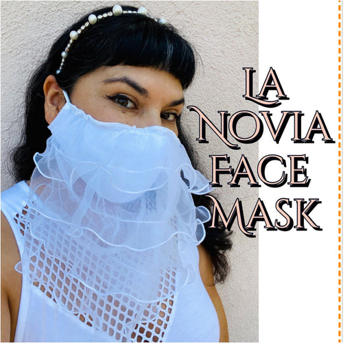 SALE! La Novia Bridezilla bride Face Mask Veil