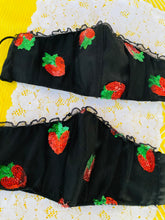Load image into Gallery viewer, SALE! Black Strawberry Dress mask