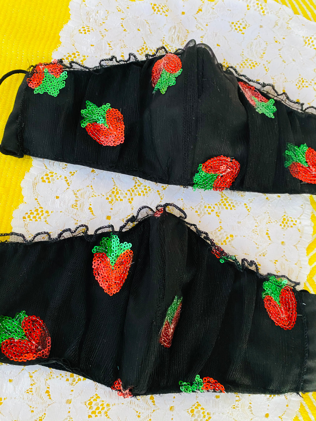 SALE! Black Strawberry Dress mask