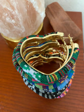Load image into Gallery viewer, Mayan Corazón Hoop woven Hoop earrings