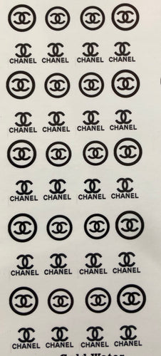 Chanel pattern black decal sheet
