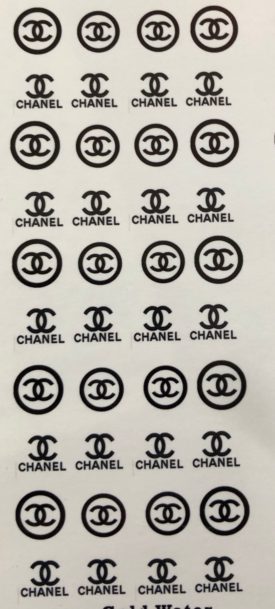 Chanel pattern black decal sheet – Cha Cha Covers