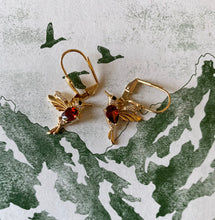 Load image into Gallery viewer, Hummingbird Gold Plated Earrings