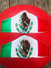 Load image into Gallery viewer, Mexican Flag Face Mask 2 sizes