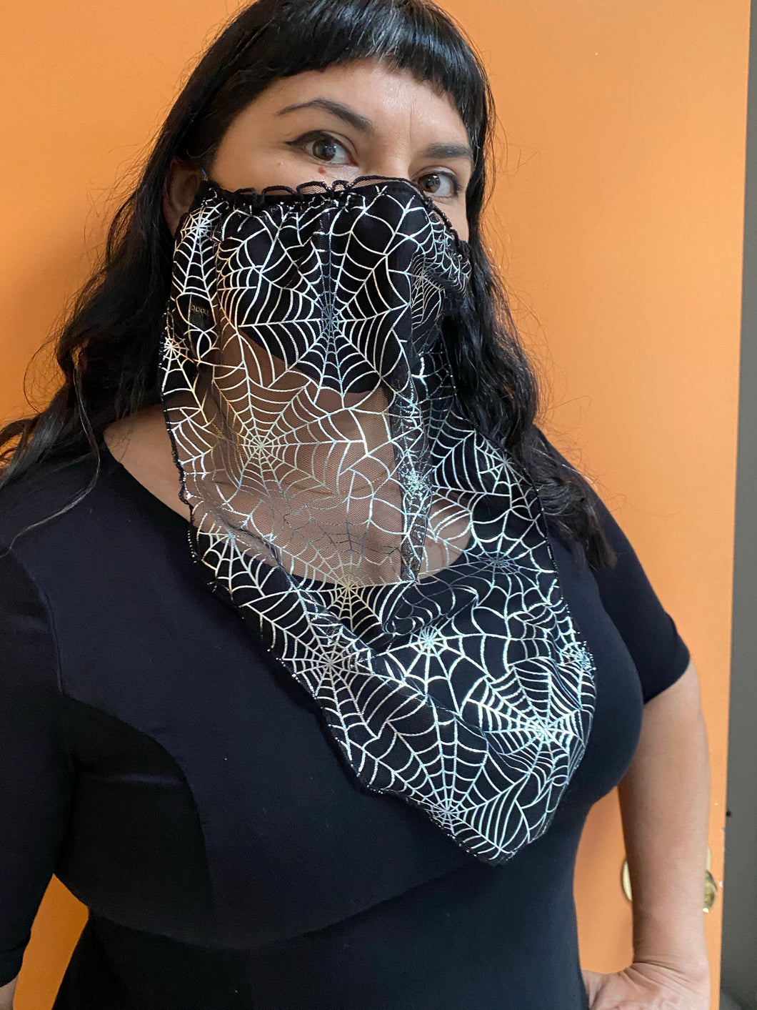 SALE! La Arana Spider Web Face Mask Veil and Mask