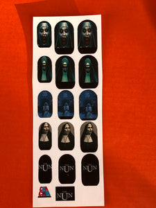 Scary Nun Halloween Nail Decals