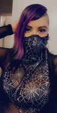 Load image into Gallery viewer, SALE! La Arana Spider Web Face Mask Veil and Mask