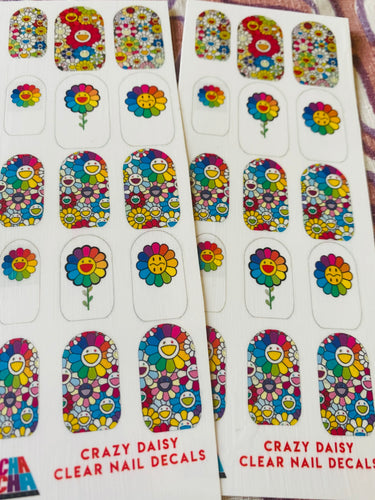 Crazy Daisy nail decals