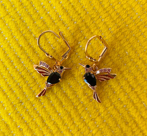 Hummingbird Gold Plated Earrings