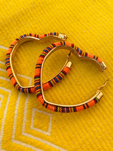 Mayan Corazón Hoop woven Hoop earrings