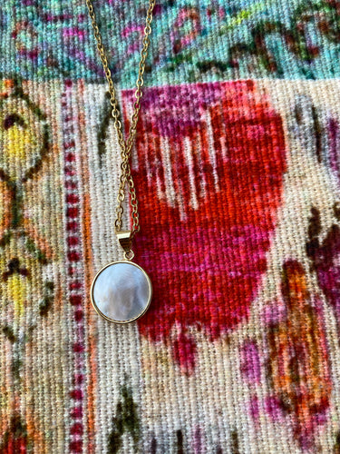 Pearl and Gold plated Guadalupe Multicolor stone  necklace