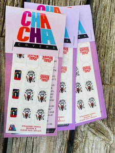 Stranger Things Hellfire Club clear nail decals