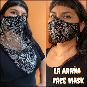 SALE! La Arana Spider Web Face Mask Veil and Mask