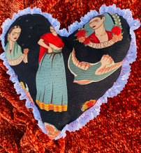 Load image into Gallery viewer, SALE! Frida Kahlo Corazon Heart Pillow