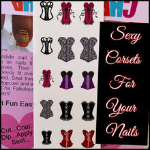 Load image into Gallery viewer, Nail Corsets Clear water Slide Decals
