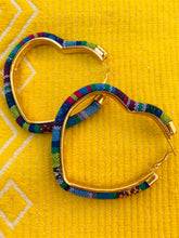 Load image into Gallery viewer, Mayan Corazón Hoop woven Hoop earrings