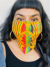 Load image into Gallery viewer, Mango Mexican textile Bandanita Face Mask