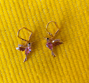 Hummingbird Gold Plated Earrings